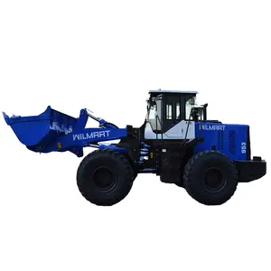 Electric 2 Ton Front Loader with 4x4 Wheel Drive Skid Steer and Backhoe Features Rated Load 5 Ton for Sale
