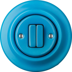 KERUIDA <strong>2</strong> Gang 1 <strong>Way</strong> <strong>Push</strong> <strong>Button</strong> <strong>Switch</strong> Ceramic Colorful Retro <strong>Switch</strong> Electrical Vintage <strong>Switch</strong> for Controlling Light - Product Image 4