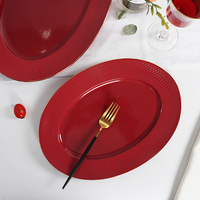 Ensemble de vaisselle nordique assiettes à dîner rouges ensembles de vaisselle vaisselle en porcelaine vaisselle en céramique de luxe assiette de bols de luxe pour Noël