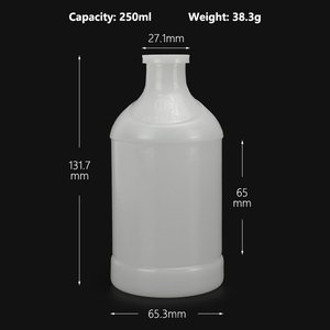 Frascos de Vacuna de Plástico PE de Grado Médico de 20ml-500ml, Opciones en Blanco Transparente, Viales Estériles Vacíos para Envasado Médico y Veterinario - Product Image 3