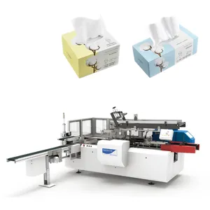 Top-supplier Fully Automatic Horizontal Napkin Facial Tissue Carton Box Packing Machine Cartoning Machine