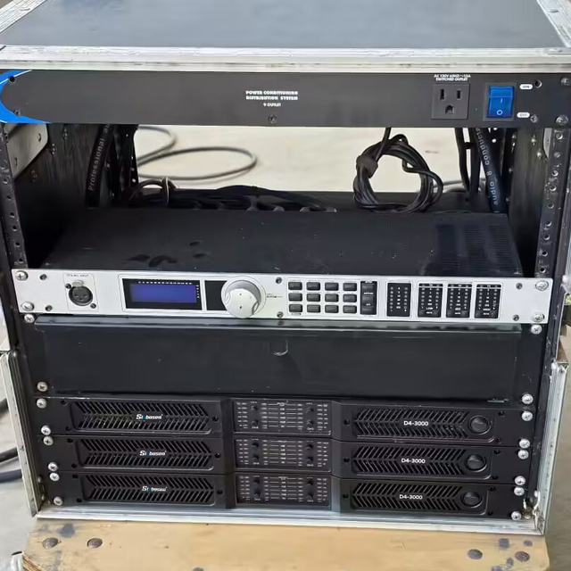 Guangzhou Big Power pa Power Amplifier Monitor Studio Amplifier 2 Ohm 6500W 1u 4 Ch Audio Amplifier