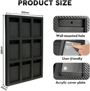 Support d'affichage de cartes personnalisé avec doublure en fibre de carbone EVA, mural, pour cartes gradées PSA/BGS - Product Image 2
