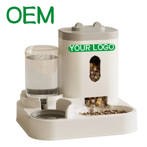 OEM Otomatik Evcil Hayvan Kedisi 2'si 1 Arada Su Sebili Mama Kabı Seti Besleyici Stokta İç Mekan Plastik Evcil Hayvan Besleyici Kedi Köpek İçin Hızlı Teslimat - Product Image 1