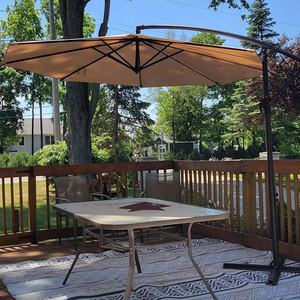 बेहतर गुणवत्ता वाली कैंटिलीवर पेटियो छतरी सनशेड वाटरप्रूफ गार्डन रेस्तरां समुद्र तट आउटडोर फांसी छतरी - Product Image 3