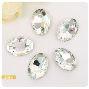 รูปไข่ประดับเพชรเทียม 16 เหลี่ยม สีชมพู สำหรับตกแต่งเคสมือถือและอุปกรณ์ใส่ขวดน้ำหอม - Product Image 2