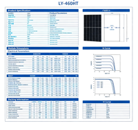 Panneau solaire monocristallin en silicium 445-460W 18V, étanche IP65, montage sur toit, utilisation domestique, service d'installation gratuit LY-460-HT