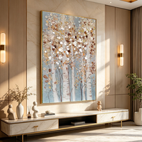 Peinture sur coquille artisanale, art 3D sur coquille, style luxueux, peinture texturée peinte à la main pour la décoration du salon et des hôtels