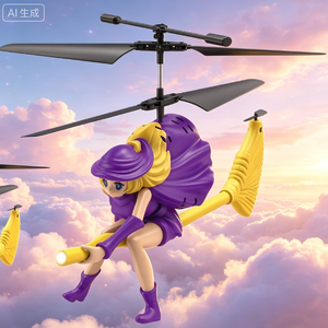 Nuevo y Popular Helicóptero RC SJY-LM16-A con Control Remoto, Dron con Mantenimiento de Altitud, Aeronave de 3.5 Canales, Juguete Volador para Interiores, Regalo con Diseño de Bruja de Dibujos Animados - Product Image 3