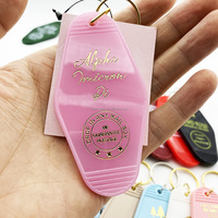 Porte-clés d'hôtel vintage personnalisés avec logo imprimé/estampé, porte-clés d'hôtel, porte-clés promotionnel en plastique personnalisé, porte-clés de motel en aluminium