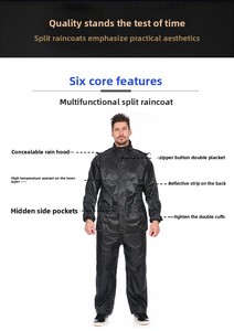 Ensemble de vêtements de travail réfléchissants pour hommes et femmes, imperméable et pantalon épaissis pour le voyage, la moto et les activités électriques en extérieur - Product Image 5