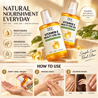 Huile multi-usages à la vitamine E, marque privée, soin nourrissant pour le corps, la peau et les cheveux, pour une finition douce et lisse, 237 ml