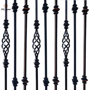Hot Sale Satin Black 1/2" Metal Stair Banisters and Railings Hollow Iron Knuckle Balusters Australia