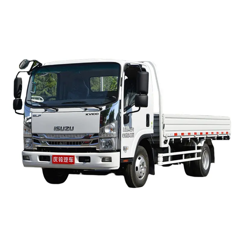 Sıcak satış, düşük fiyat, kullanılan Isuzu KV100 132hp, 4X2, 4.205m hafif kamyon hafif küçük kargo kamyon 5ton çin'de yapılan