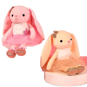 Regalos de Pascua personalizados de fábrica, muñeco de conejo de peluche, muñecos de bailarina suaves, conejito de peluche para niñas, vestido de Ballet, conejo, OEM - Product Image 1