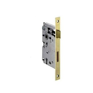 CERRADURA PARA PUERTAS DE MADERA 'PATENTE' FRONTAL BORDE CUADRADO BONAITI E50 Niquelado - Product Image 3