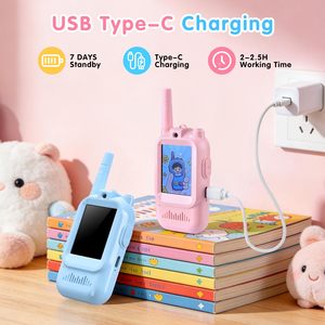 Walkie Talkies Mini Personalizados Más Vendidos para Niños con Certificación CE FCC Rohs, Paquete de 2, Recargables, Juguetes para Niños y Niñas de 3 a 8 Años, Artículos de Regalo - Product Image 5