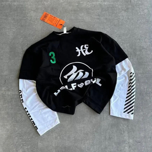 เสื้อยืดแขนยาวของผู้ชายสองชั้นเสื้อยืดพิมพ์ลาย DCY ผลิตภัณฑ์ยอดนิยม<span class=keywords><strong>2025</strong></span>มาใหม่ขายส่ง unisex เสื้อยืดพิมพ์ DTG - Product Image 6