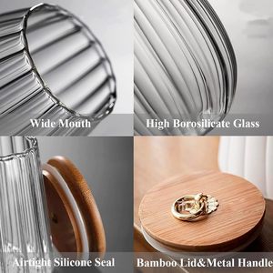 High Quality Airtight Borosilicate Glass <b>Jar</b> 650/750ml Heatable Environmental Protection <b>Kitchen</b> Food <b>Storage</b> Spice Containers - Product Image 3
