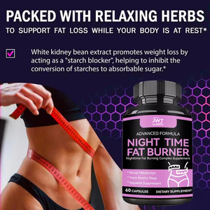 Capsules brûle-graisses nocturnes OEM, complément coupe-faim, favorise le métabolisme avec mélatonine pour favoriser le sommeil - Product Image 3