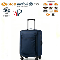 Valise à roulettes souple en tissu Oxford grande capacité OEM/ODM 20 24 28 pouces avec fermeture éclair sécurisée et roues universelles