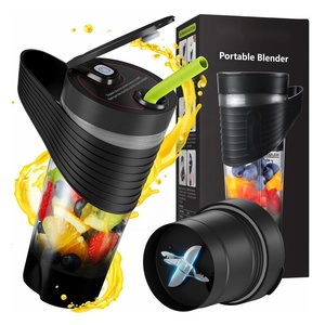 Pabrik asli 240W 16oz bebas BPA botol portabel <span class=keywords><strong>Blender</strong></span> cangkir untuk bergetar dan smoothie USB isi ulang dengan pegangan silikon - Product Image 1