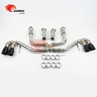 Système d'échappement pour Chevrolet Corvette C8 6.2L |   Collecteurs à haut débit, tube en X, tube intermédiaire, Catback / Embouts noirs ou bleu brûlé