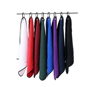 Chiffon de nettoyage pour bâton de golf, en polyester doux, motif en maille, forme rectangulaire, serviette de nettoyage pour clubs, extensible, avec crochet, accessoires de sport - Product Image 1
