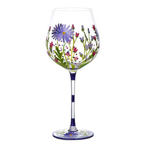 Verres à vin rouge peints à la main pour la maison et l'usage personnel, avec des motifs frais et artistiques - Product Image 4