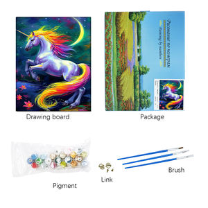 <span class=keywords><strong>Peinture</strong></span> encadrée DIY par numéro Images <span class=keywords><strong>licorne</strong></span> colorées <span class=keywords><strong>Peinture</strong></span> acrylique sur toile <span class=keywords><strong>Peinture</strong></span> personnalisée par numéro pour adultes - Product Image 2