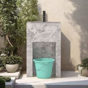 Lavabos en dalle <span class=keywords><strong>de</strong></span> roche sans joint faits à la main au design moderne pour salles <span class=keywords><strong>de</strong></span> <span class=keywords><strong>bain</strong></span>, lavabos colonnes sur pied en gros pour maison, hôtel, villa - Product Image 3