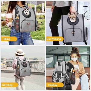 Sac à dos de transport pour animaux de compagnie, pour chats et chiens, ventilé, <span class=keywords><strong>extensible</strong></span>, avec maille respirante, pour la randonnée et les voyages - Product Image 6