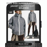 Veste universitaire décontractée d'hiver haut de gamme grande taille à capuche zippée coupe-vent légère imperméable en polyester écologique pour le travail et les voyages