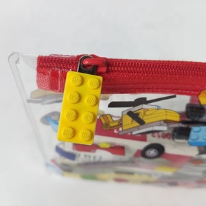 Sac de rangement Transparent Portable pour voyage sacs à cosmétiques imprimés Uv sac de rangement de jouets Lego en Pvc Transparent personnalisé - Product Image 5