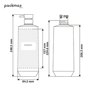 1000ml 1L Cylindrical HDPE White <b>Pump</b> Sprayer Shampoo <b>Bottle</b> for Salon-Custom Daily Chemical Container Wholesale - Product Image 4