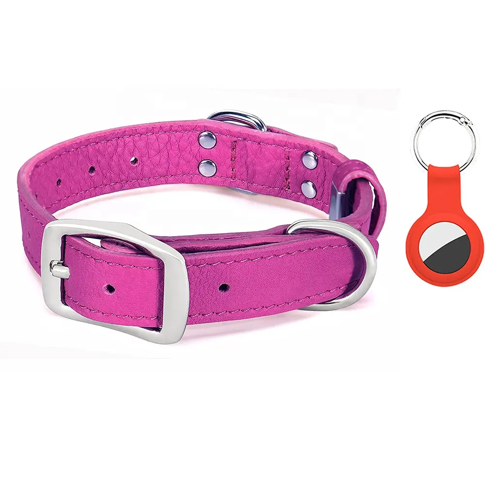OEM/ODM ceinture de collier pour animaux de compagnie en cuir véritable de couleurs personnalisées collier de chien en cuir imperméable classique