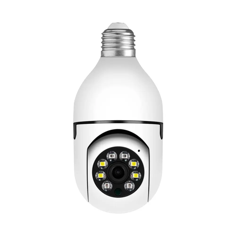 Lampadina Wifi Pan Tilt videocamera Full HD 3MP rilevamento umanoide telecamera di sorveglianza a infrarossi di sicurezza Audio bidirezionale
