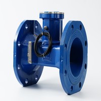 Medidor de Agua Ultrasónico Inteligente NB-IoT DN150 de Doble Canal con Brida, Directo de Fábrica, para Proyectos de Agua Municipal
