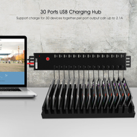 Hub USB de Aluminio Sipolar con Diseño Único, Hub USB de Alta Velocidad de 30 Puertos, Hub de Carga para Maletas, Tabletas y Dispositivos de Almacenamiento