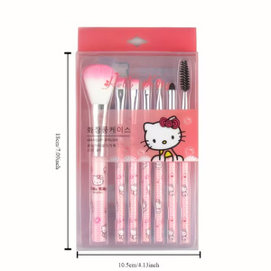Juego de 7 <span class=keywords><strong>Brochas</strong></span> de Maquillaje de Dibujos Animados KT Rosas al por Mayor, Juego de <span class=keywords><strong>Brochas</strong></span> Cosméticas Portátiles y Económicas para Niñas, <span class=keywords><strong>Brochas</strong></span> de Maquillaje Sintéticas Suaves - Product Image 5