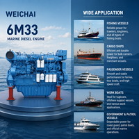 Moteur diesel marin Weichai Baudouin 6M33 500 ch 600 ch 700 ch pour bateaux de pêche et navires de marchandises