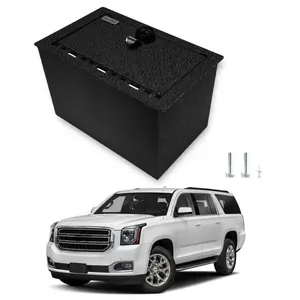 TuoJue Anti-theft For Valuables Armrest Storage Box For 2015-2021 Chevrolet Suburban, Tahoe & GMC Yukon Car Console Safe