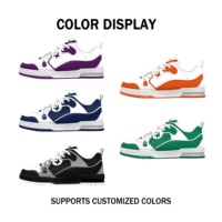 Sneakers personnalisées, nouvelle arrivée, sneakers classiques à tige basse, tendance, blanches, décontractées, style basket-ball, pour hommes