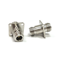 Fabricant Adaptateur coaxial RF N femelle vers N femelle 4 trous bride 25mm connecteur coaxial à montage sur panneau N femelle Jack connecteur coaxial