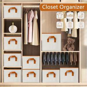 Foldable Eco-Friendly Heavy-Duty Modern Non-Woven Fabric Jeans & Clothing <b>Storage</b> Organizer <b>Box</b> for Closet and <b>Drawer</b> - Product Image 6