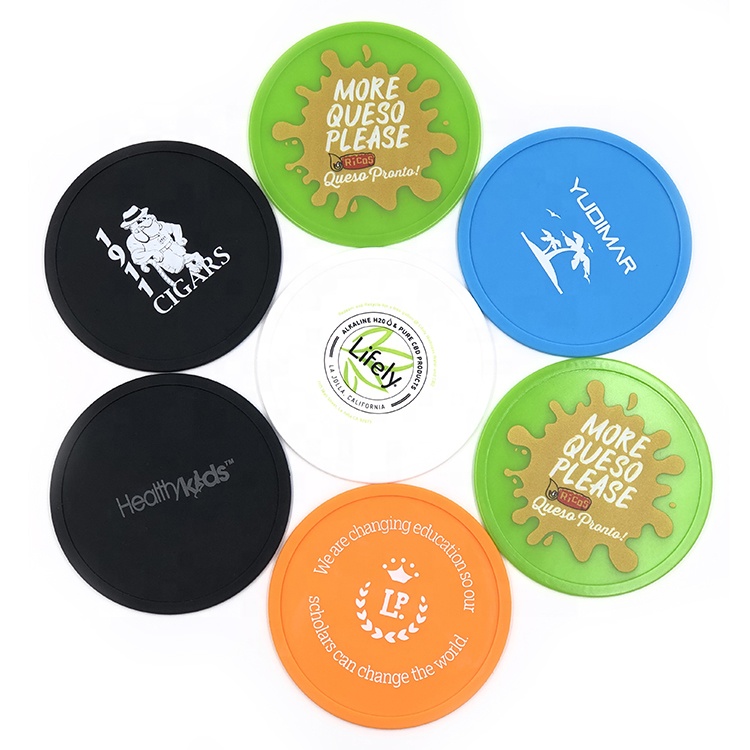 Низкий минимальный объем заказа резиновая подставка под кружку на заказ силиконовые горки для напитков