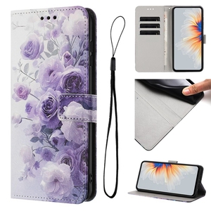 Vente en gros d'étuis en cuir PU à rabat à motif de <span class=keywords><strong>fleurs</strong></span> avec porte-cartes et portefeuille pour Tecno <span class=keywords><strong>Camon</strong></span> 40 Pro Pova 6 Neo - Product Image 1