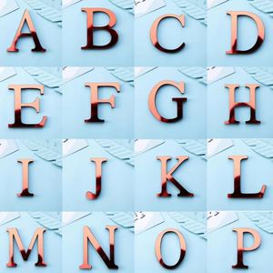 Autocollants muraux alphanumériques rouges en acrylique et EVA 3D, lettres et chiffres de 10 cm pour décorations d'anniversaire, de mariage et de fête - Product Image 2