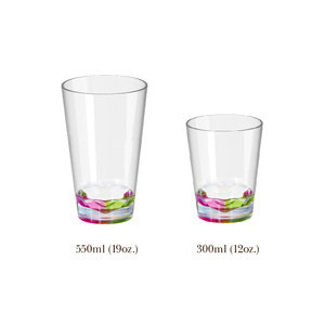 Gobelet taille diamant corps clair fond coloré finition arc-en-ciel-couleur printemps 300ml 500ml. - Product Image 3