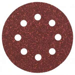 BOSCH - 2609256A20 Jeu de feuilles abrasives avec 8 trous pour ponceuses orbitales-EAN 3165140614368 ABRASIVES ABRASIVE PAPERS - Product Image 1